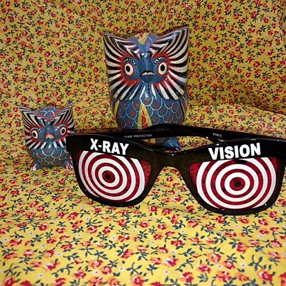 🎉ON SALE!! Novelty X-Ray Vision Sunglasses Kistch Costume Fun - Picture 4 of 7
